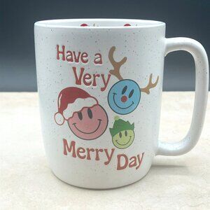 Holly And Joy  Mug “Have A Very Merry Day”  Textured Text / Decorated Interior